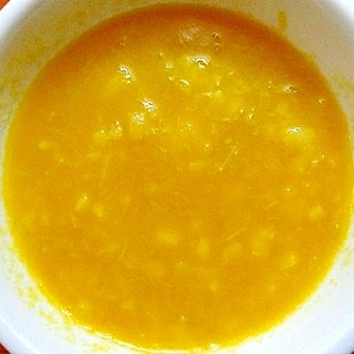 離乳食中期　玉ねぎ＆じゃがいも入りかぼちゃスープ
